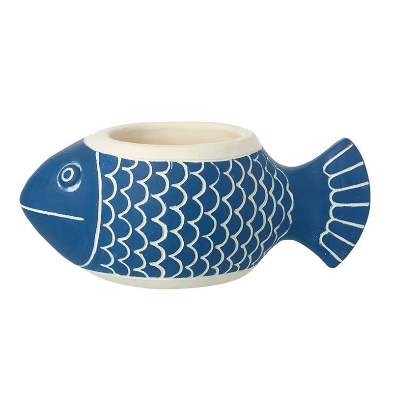 fish pot planter Blue Fish Pot/Planter – At Sea