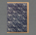 Blue Sea. Letterpress Greeting Card, Eco Friendly