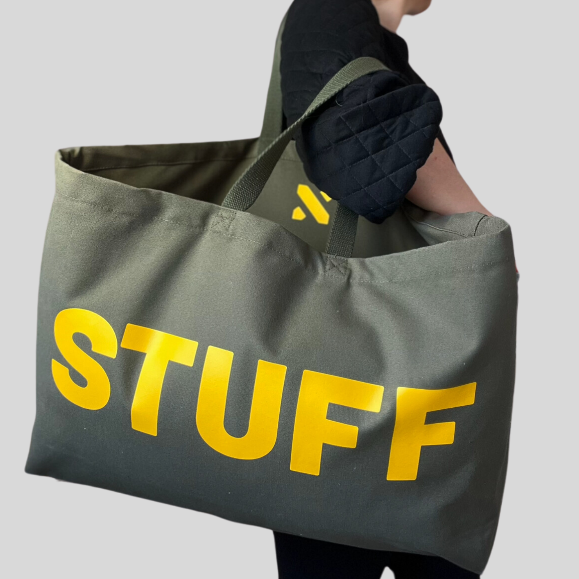 Jumbo STUFF Bag   - Olive/Yellow