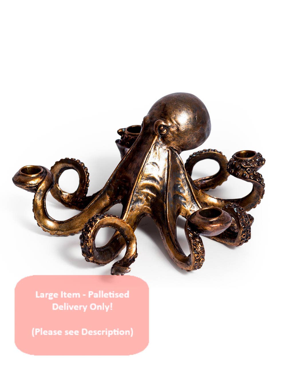 Antique Bronze Octopus Candle Stick