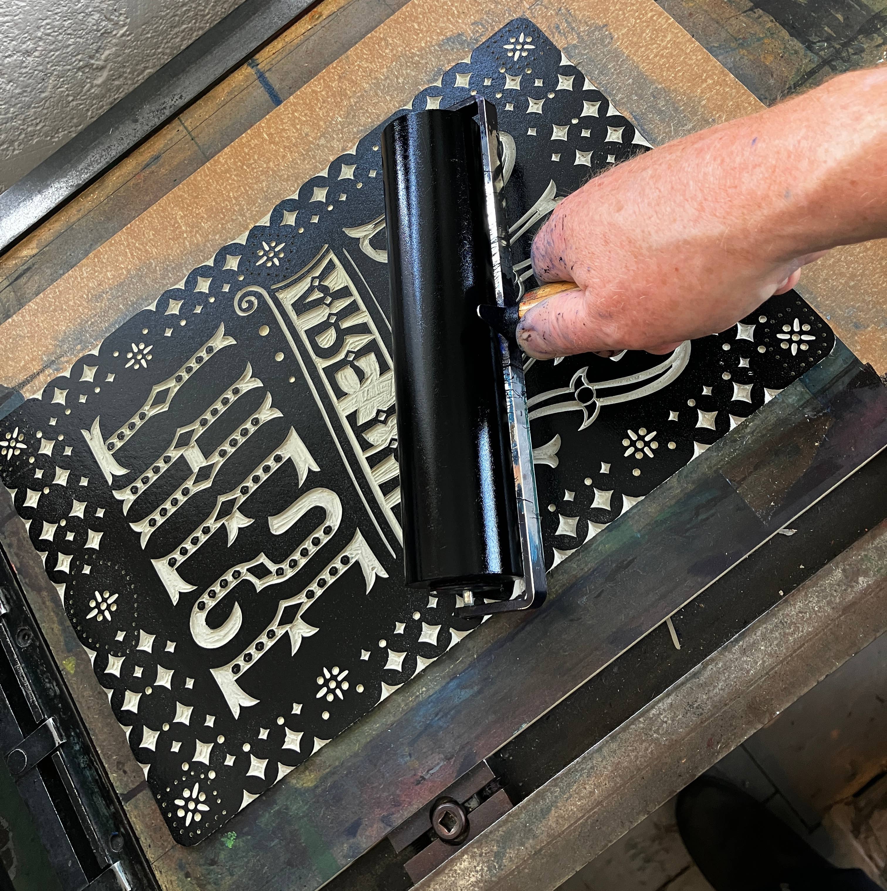 'These Are The Days' Linocut