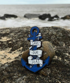 Wooden Anchor Pin Brooch / Nautical Tattoo Pin Badge