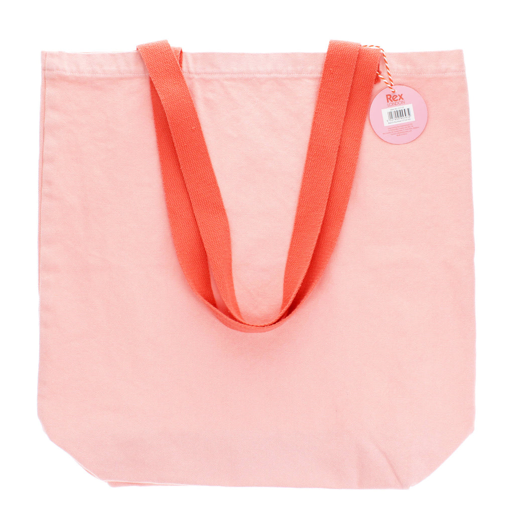 Two-tone cotton tote bag - Pink