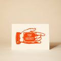Top Secret Linocut Greeting Card