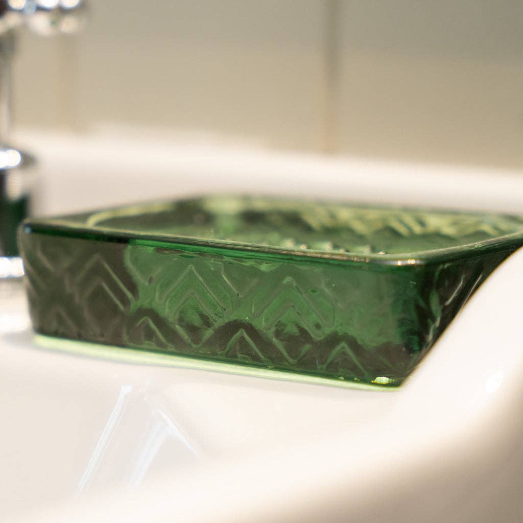 Rectangular Recycled Glass Soap Dish
