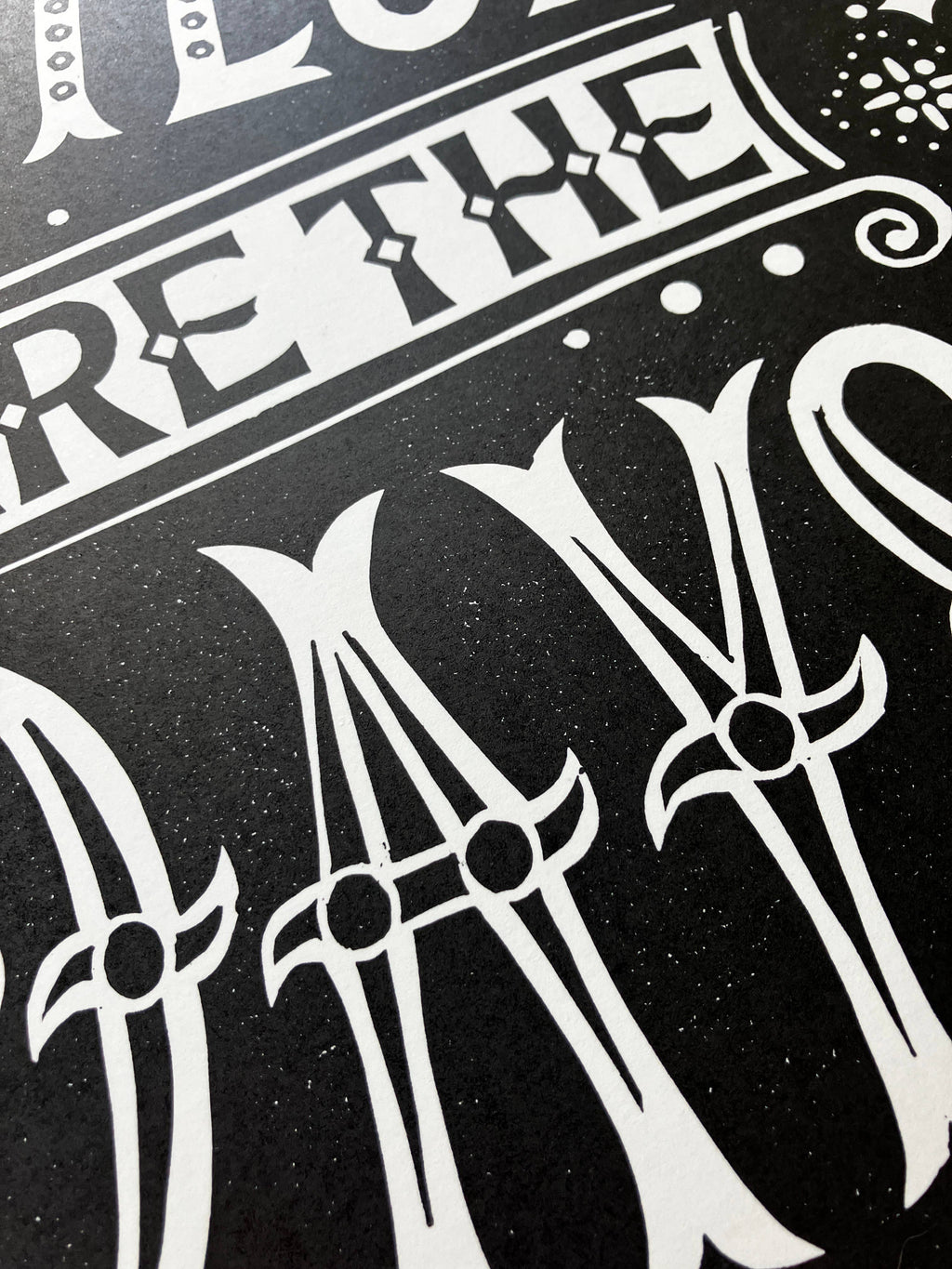 'These Are The Days' Linocut