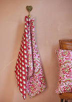 Arana Floral Block Print Tea Towel