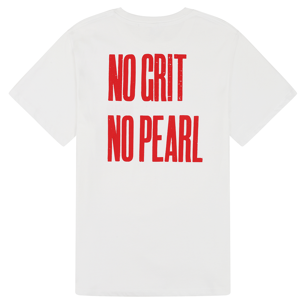 No Grit No Pearl Organic Cotton T-Shirt in White