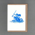 Poseidon. Letterpress Greeting Card, Eco Friendly