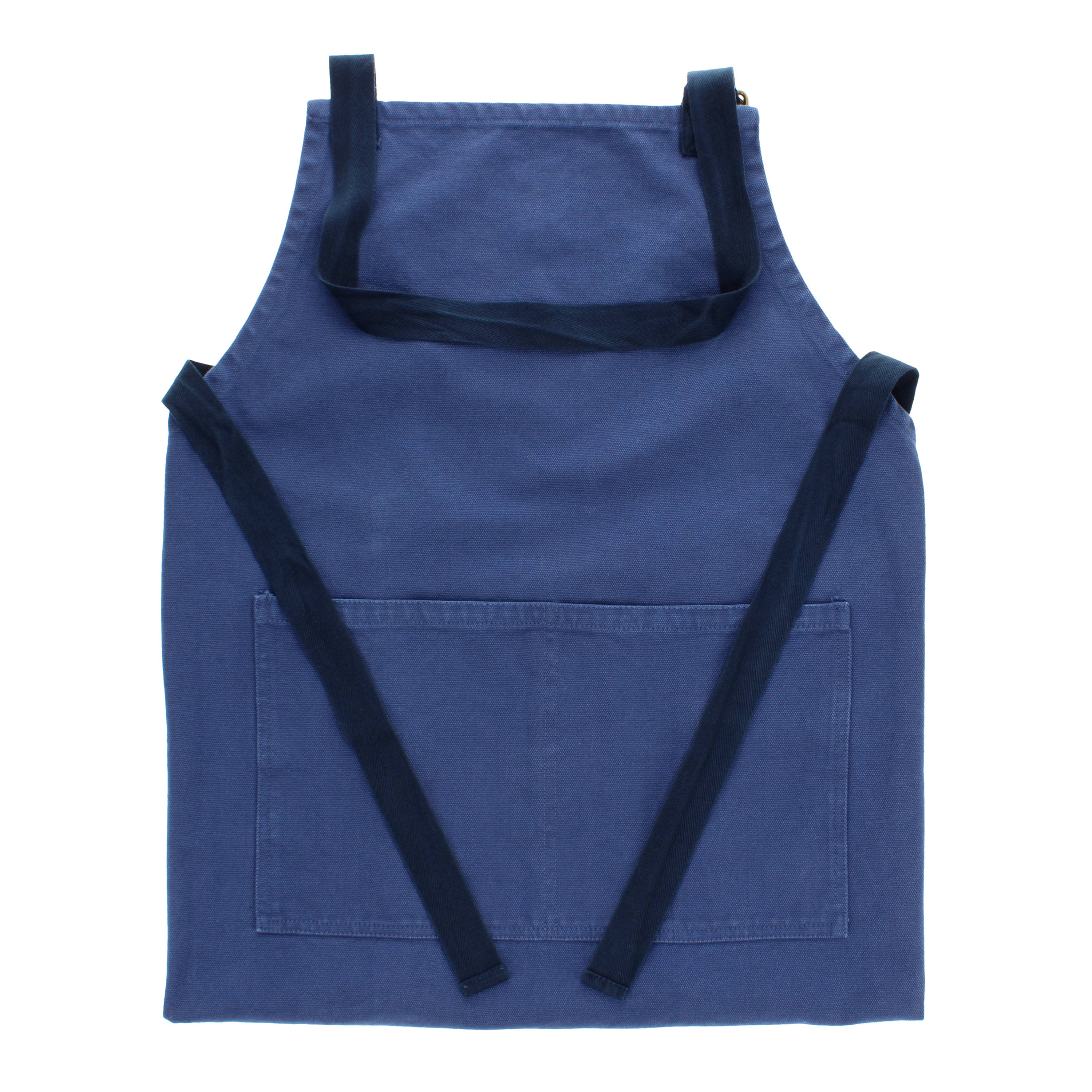 Two-tone utility apron - Indigo blue
