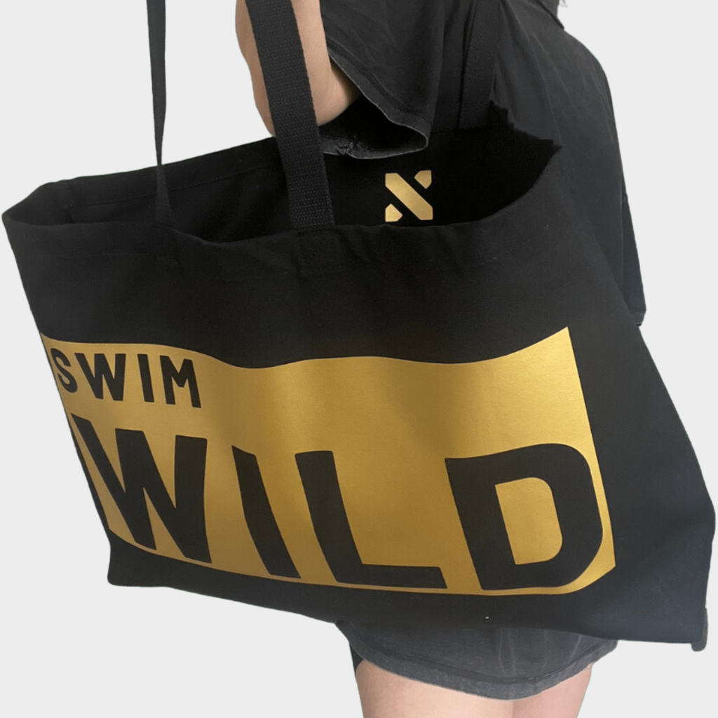 Jumbo Swim Wild Bag  - Black/Gold