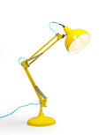 Yellow Traditional Desk Lamp (Blue Fabric Flex)