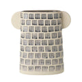 Dark Grey Square Patterned Lighthouse Vase