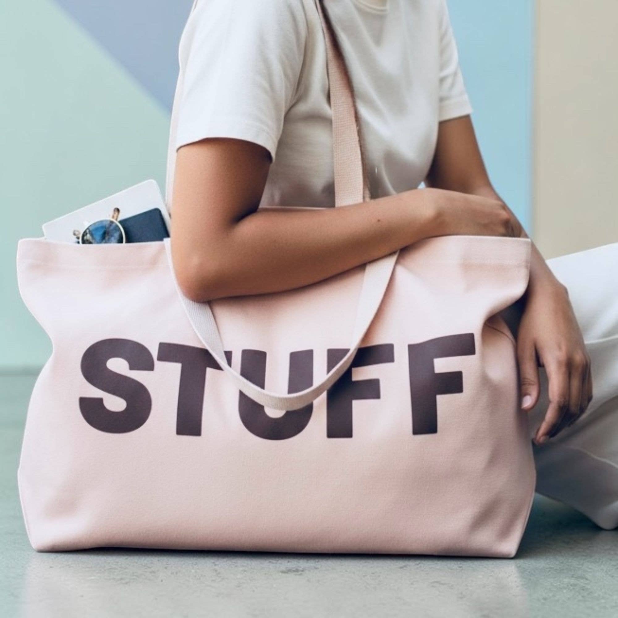 Jumbo STUFF Bag   - Pink/Cocco