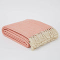 Coral Herringbone Blanket