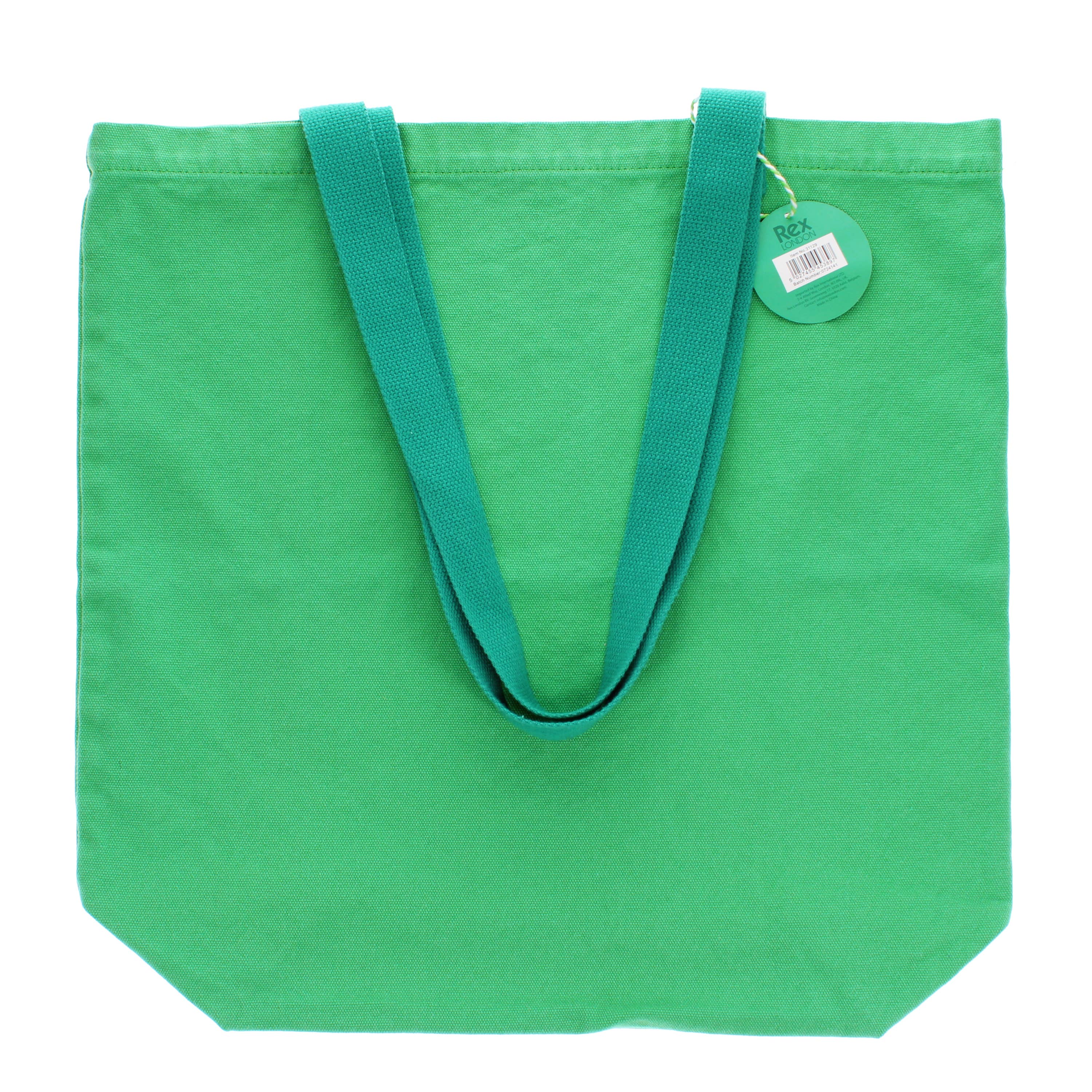 Two-tone cotton tote bag - Green