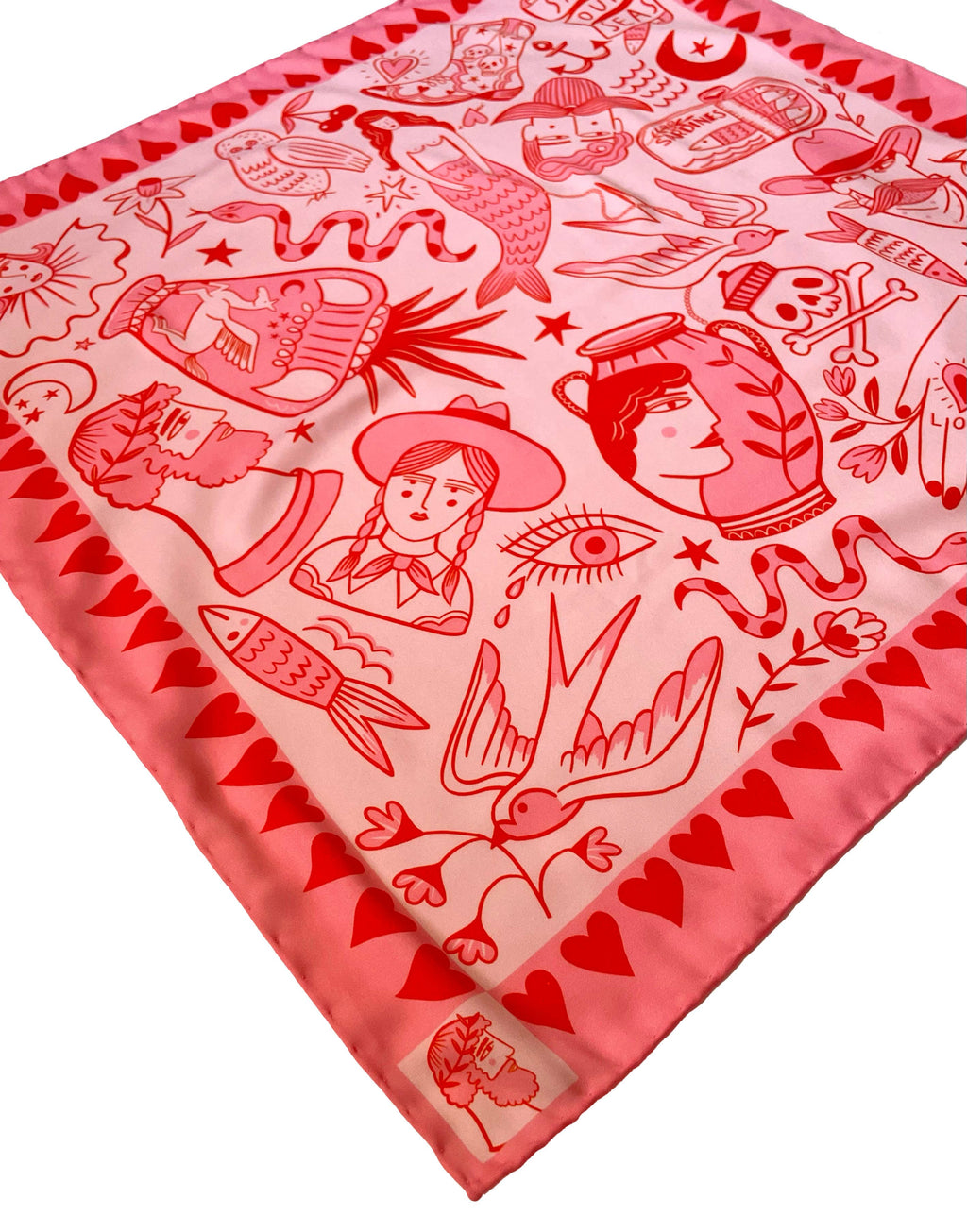 Pink 'I Love Everything' Eco Scarf / Headscarf