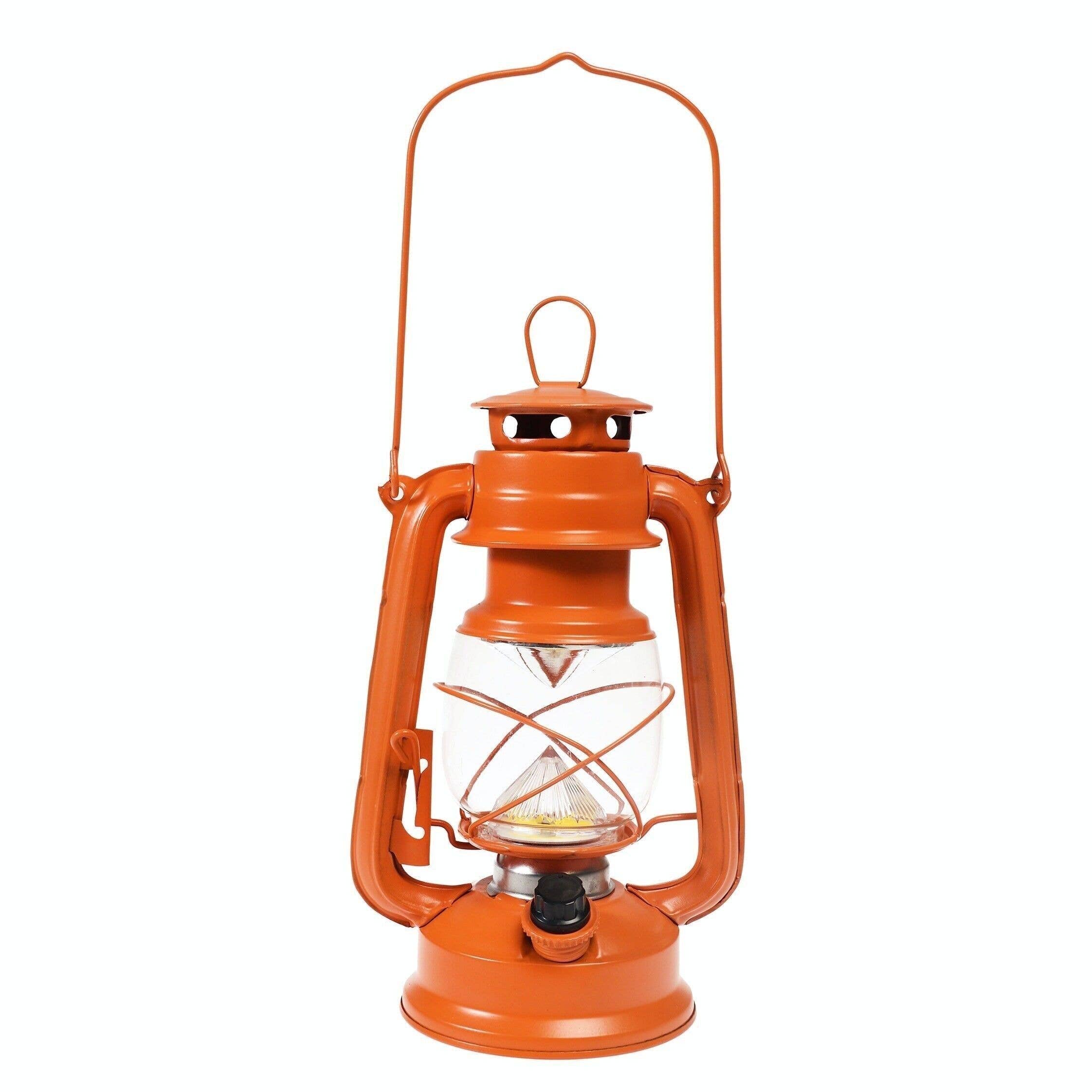 Led Hurricane Lantern - Orange
