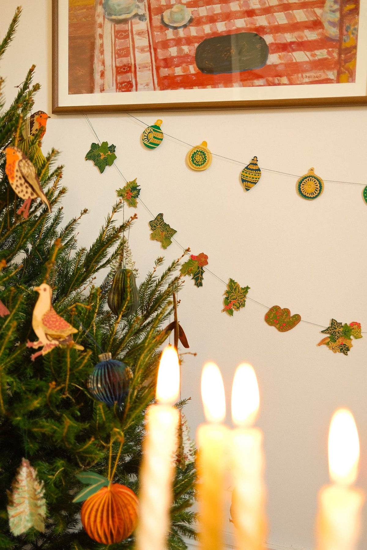 UK/EU: Holly and Ivy Sewn Garland