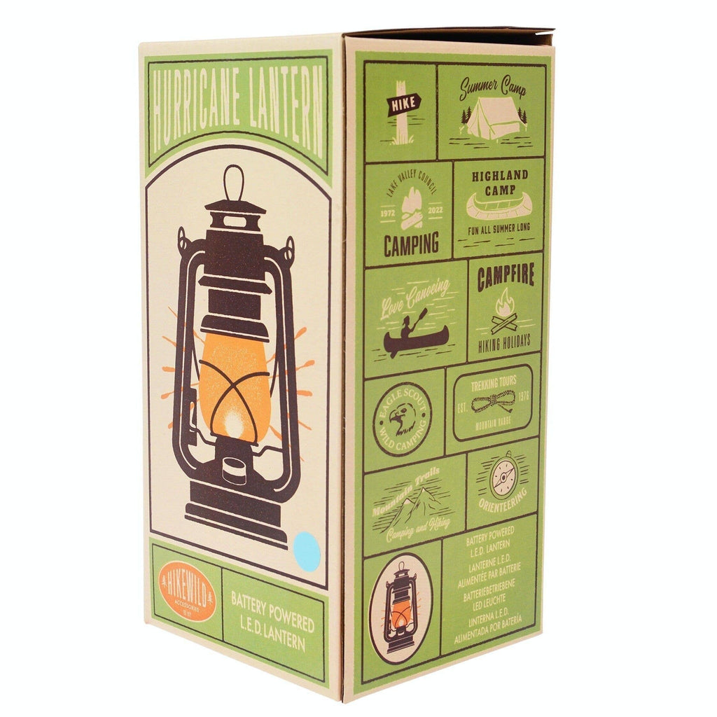 Led Hurricane Lantern - Light Blue