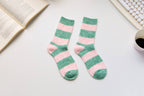 Warm Cashmere & Wool Blend Socks – Striped Winter Style