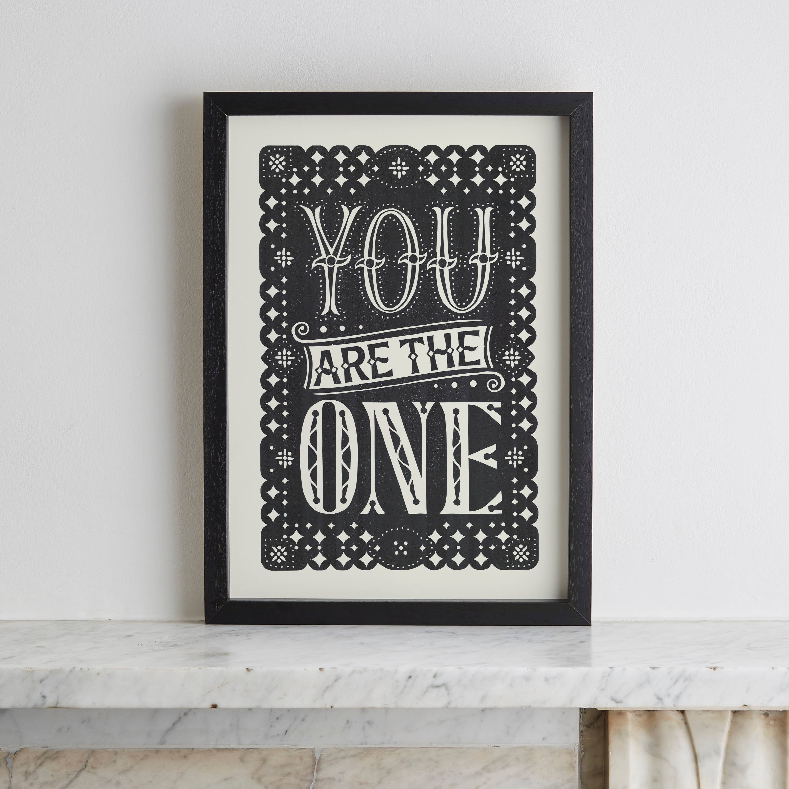 'You Are The One' Linocut