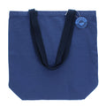 Two-tone cotton tote bag - Indigo blue