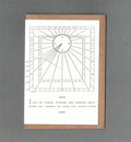 Sundial Card 03. Letterpress Greeting Card, Eco Friendly