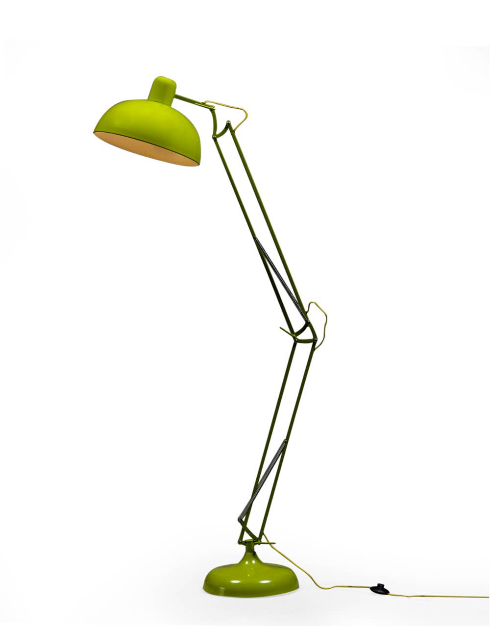 Classic Desk Style Floor Lamp with Yellow Flex