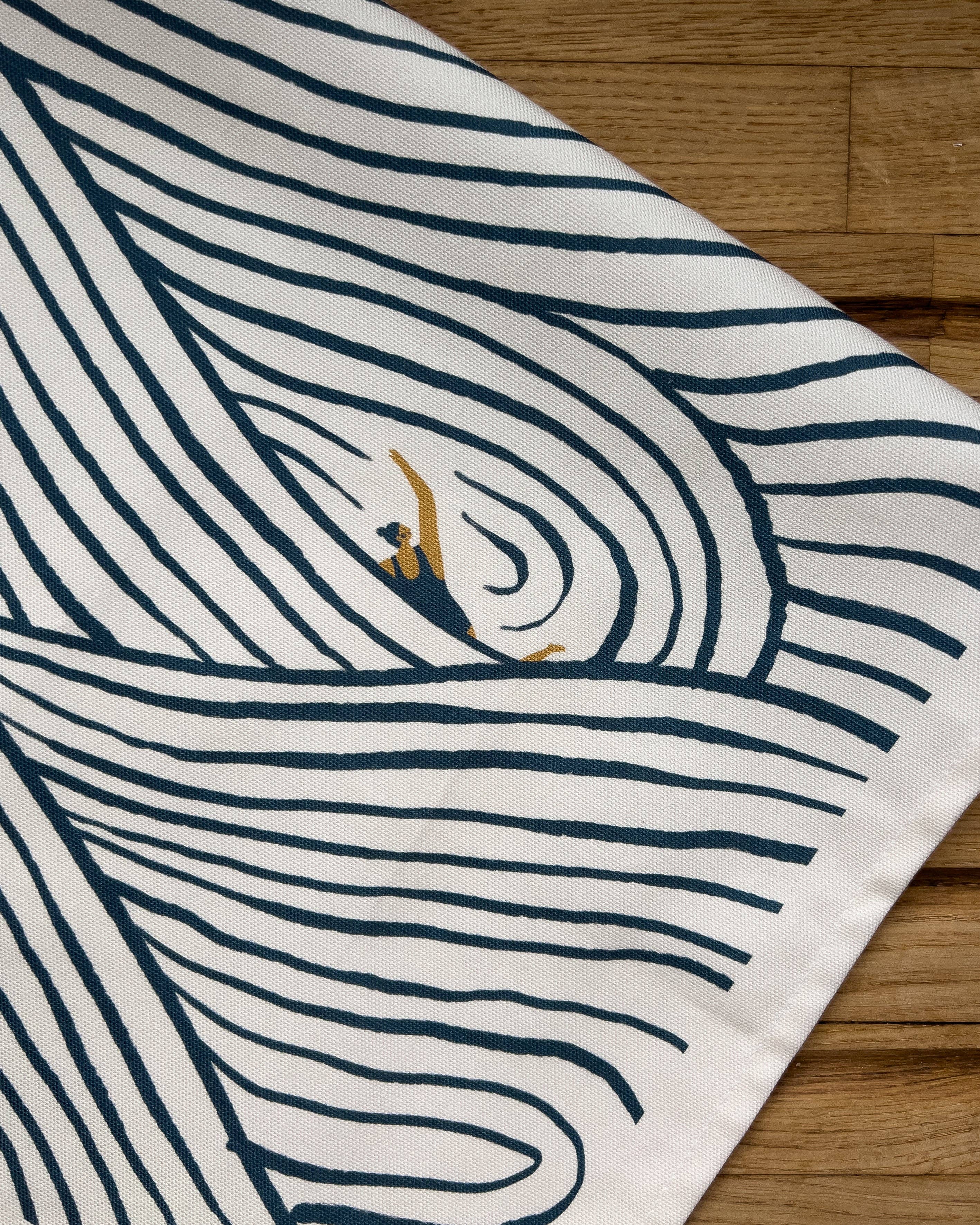 Swimmer Pattern Tea Towel