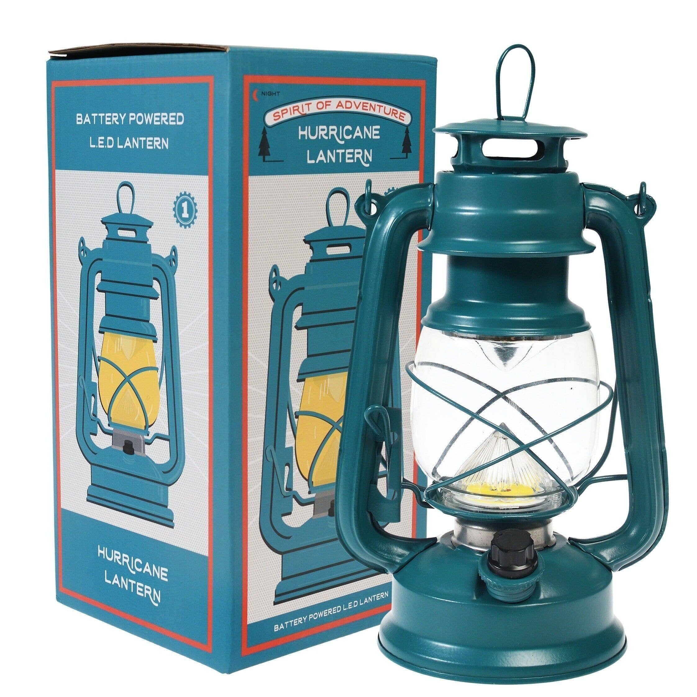 Blue Led Hurricane Lantern - Spirit of Adventure