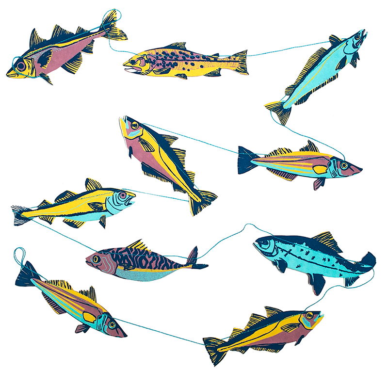 UK/EU: Fishes Sewn Garland