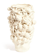 Sand White Large Ceramic Shell vase