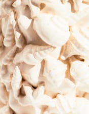 Sand White Large Ceramic Shell vase