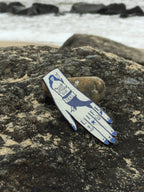 Tattooed Hand Pin Brooch / Nautical Tattoo Pin Badge