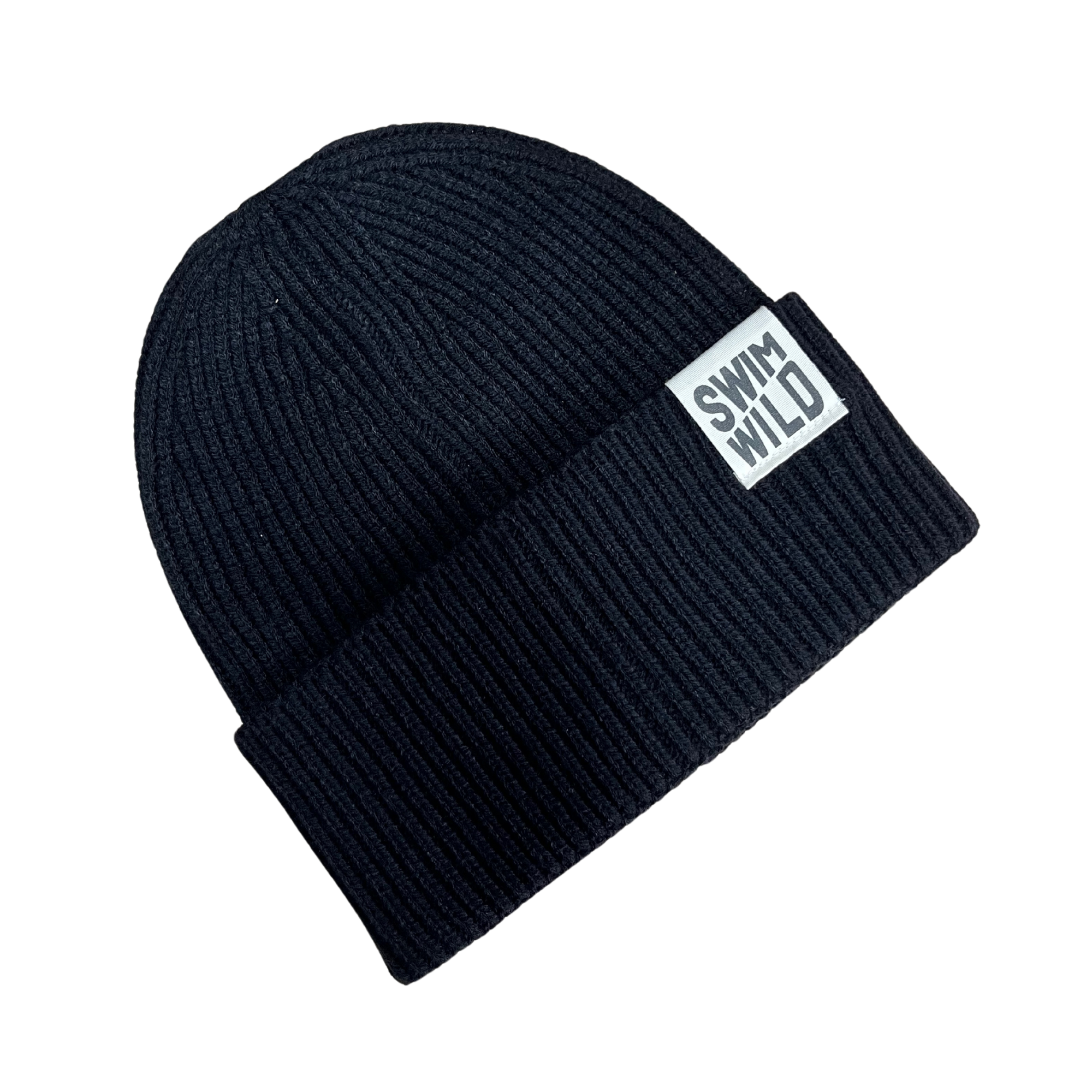 Chunky Beanie knit Hat Black
