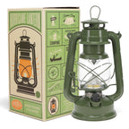 Led Hurricane Lantern - Green