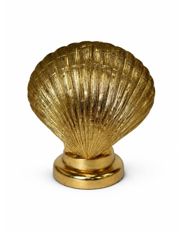 Large Gold Shell Table Lamp