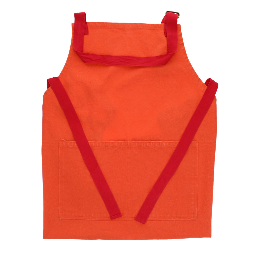 Two-tone utility apron - Coral