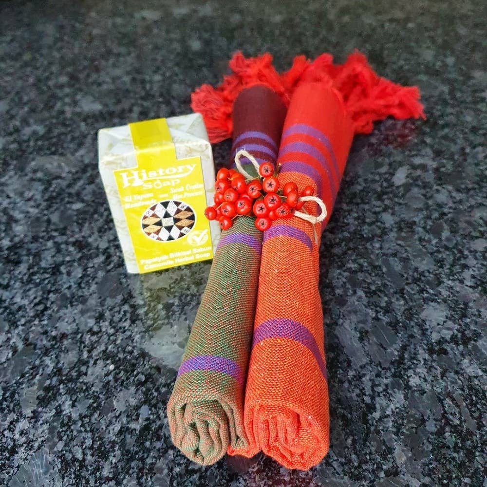 Scarlet Cotton Hammam Hand Towel