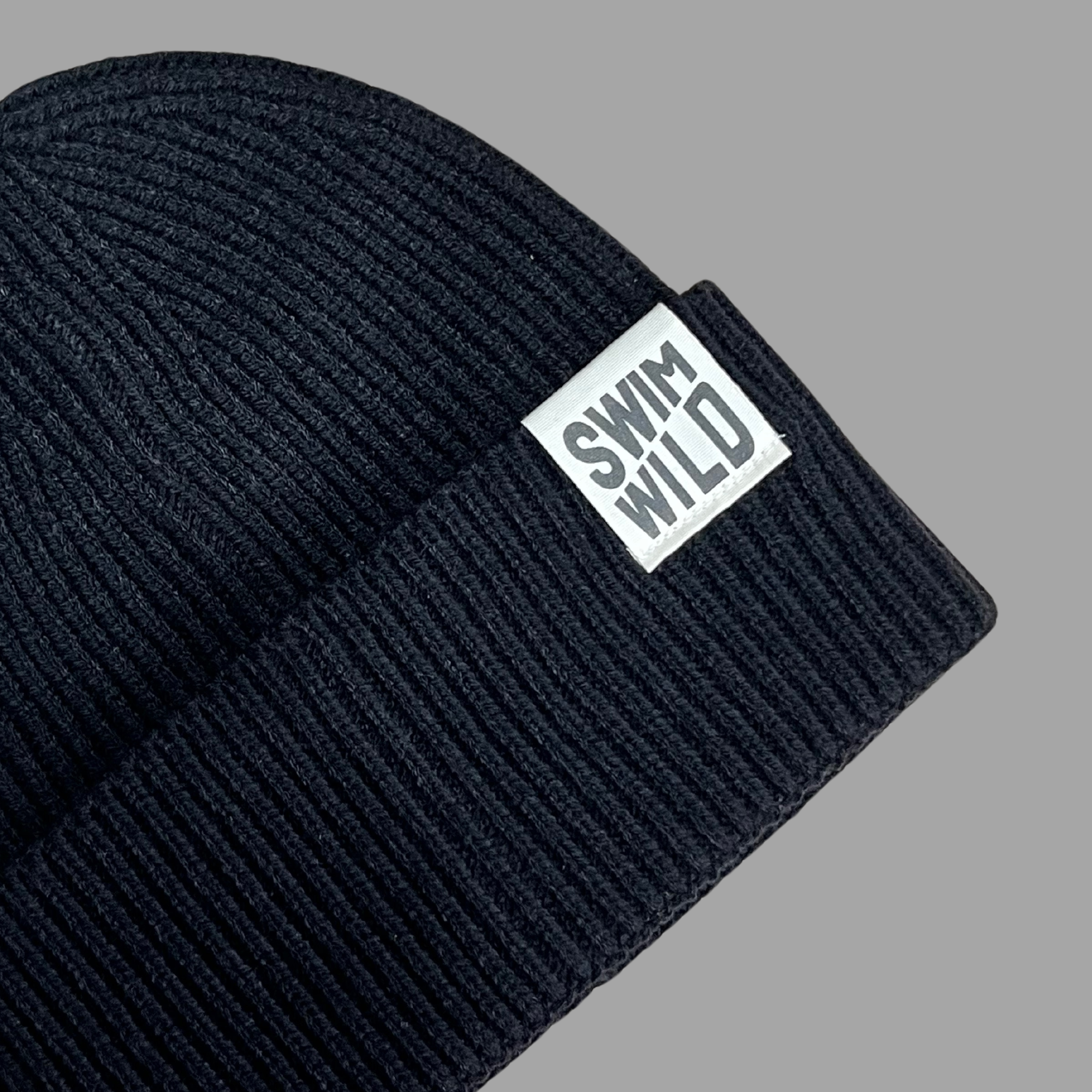 Chunky Beanie knit Hat Black