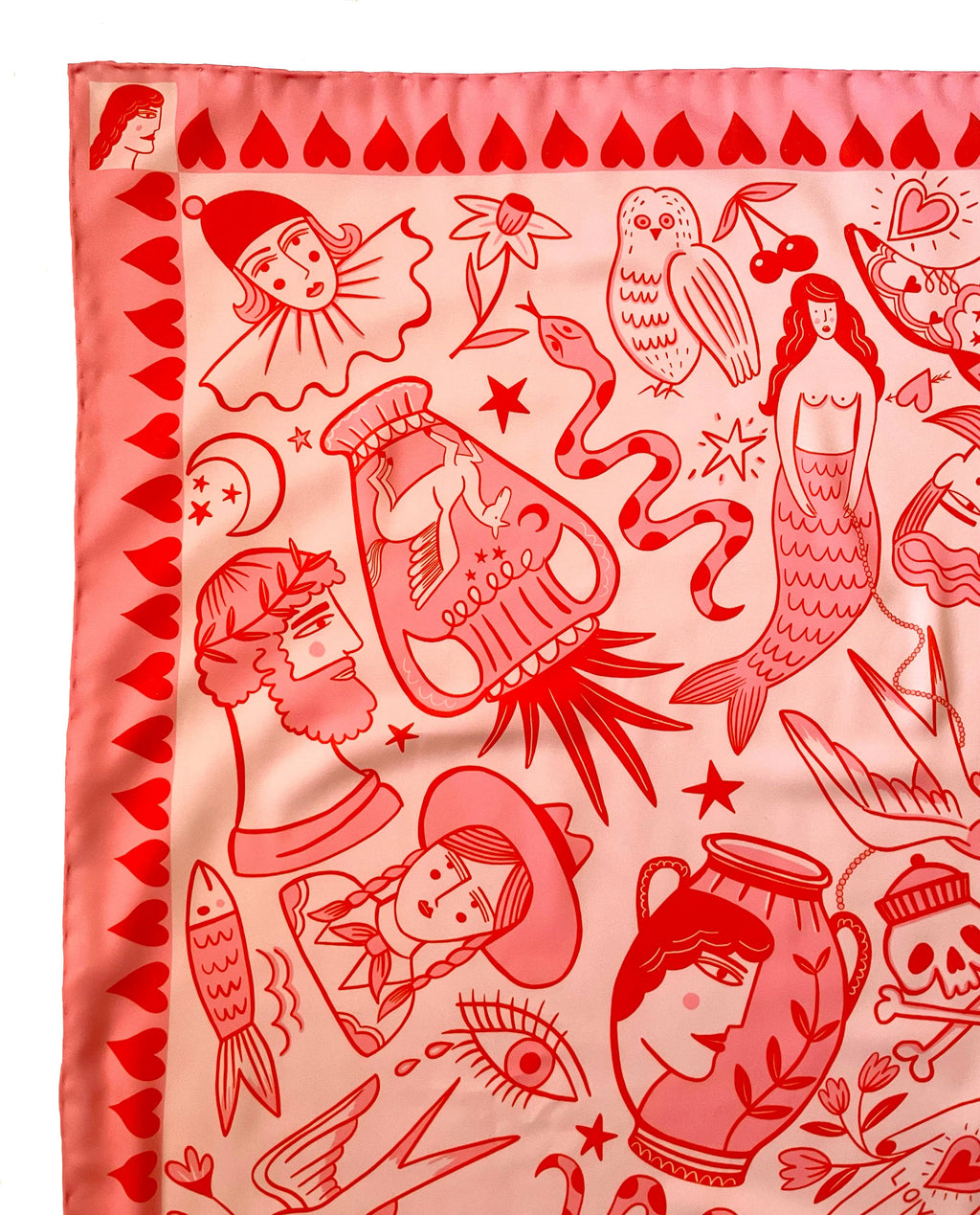 Pink 'I Love Everything' Eco Scarf / Headscarf