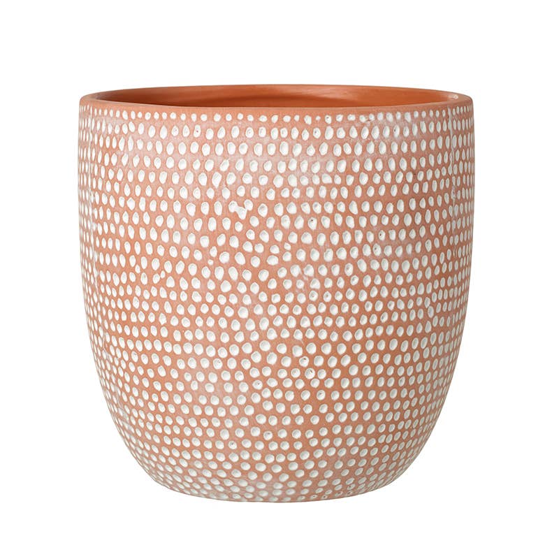 Large Spotted Terracotta Pot