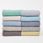 Dove Grey Herringbone Blanket