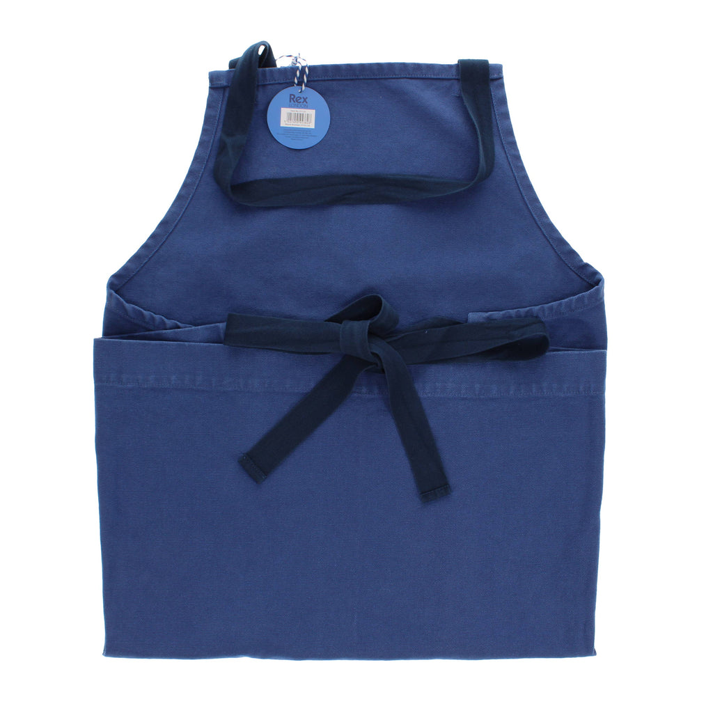 Two-tone utility apron - Indigo blue