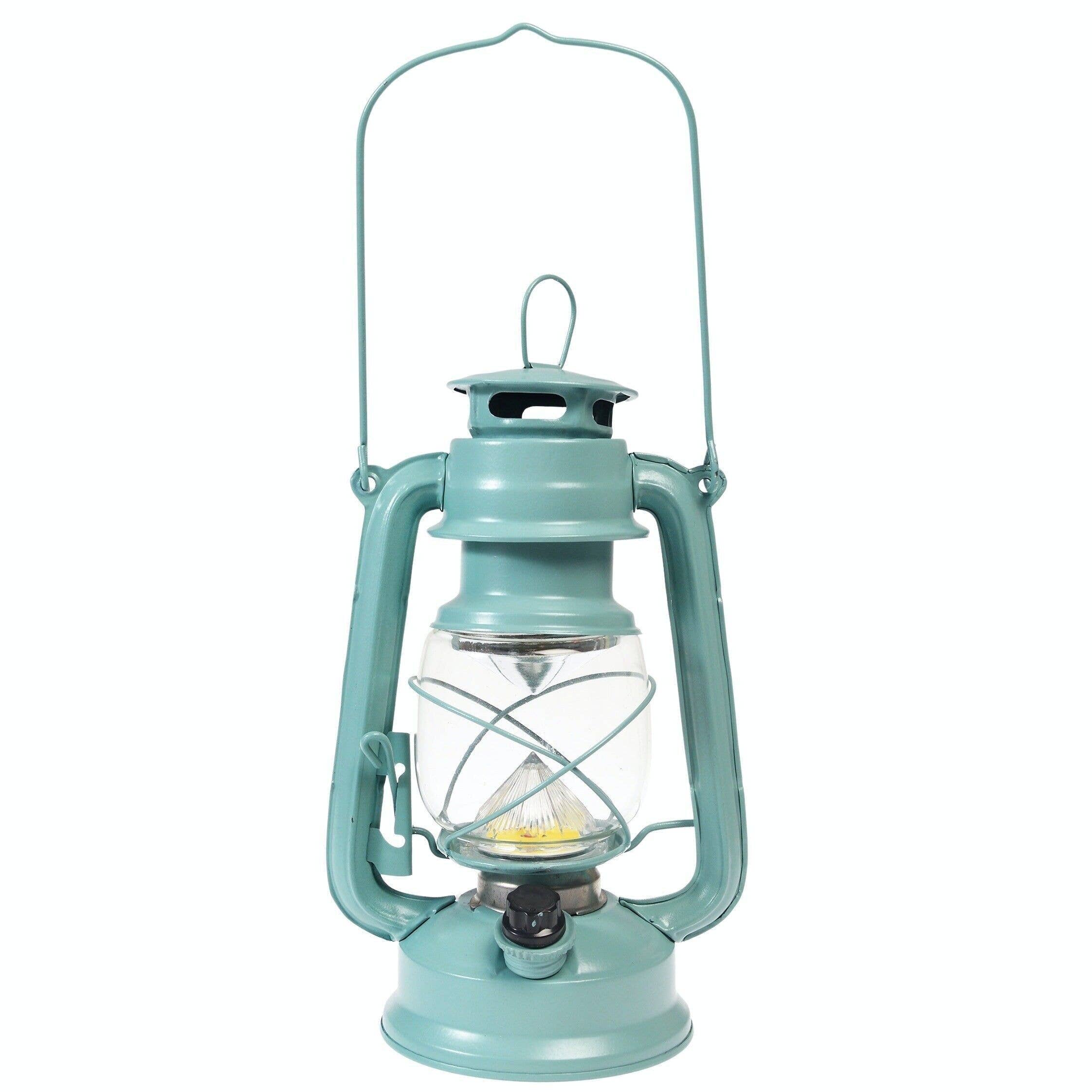 Led Hurricane Lantern - Light Blue