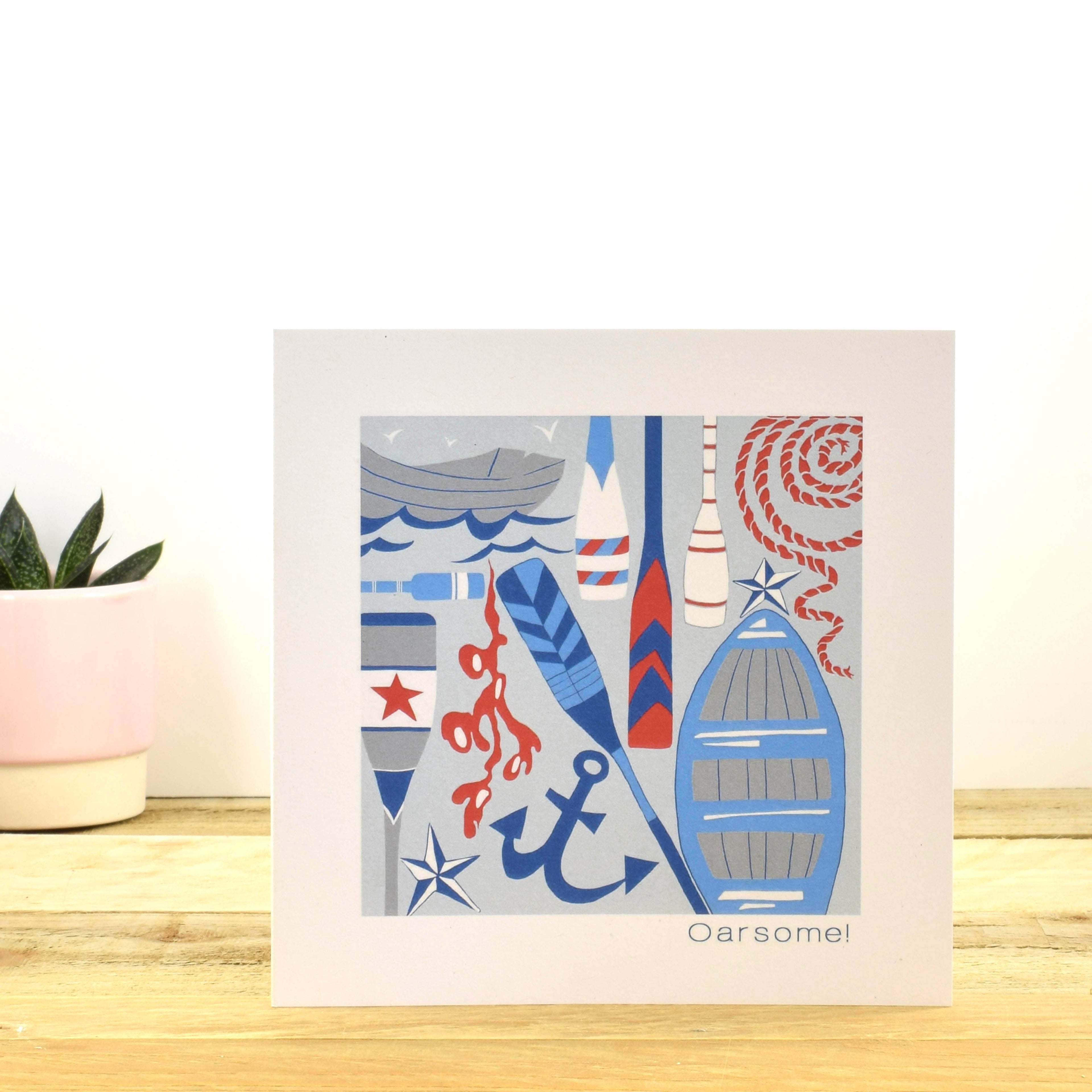 Oarsome! Greetings Card