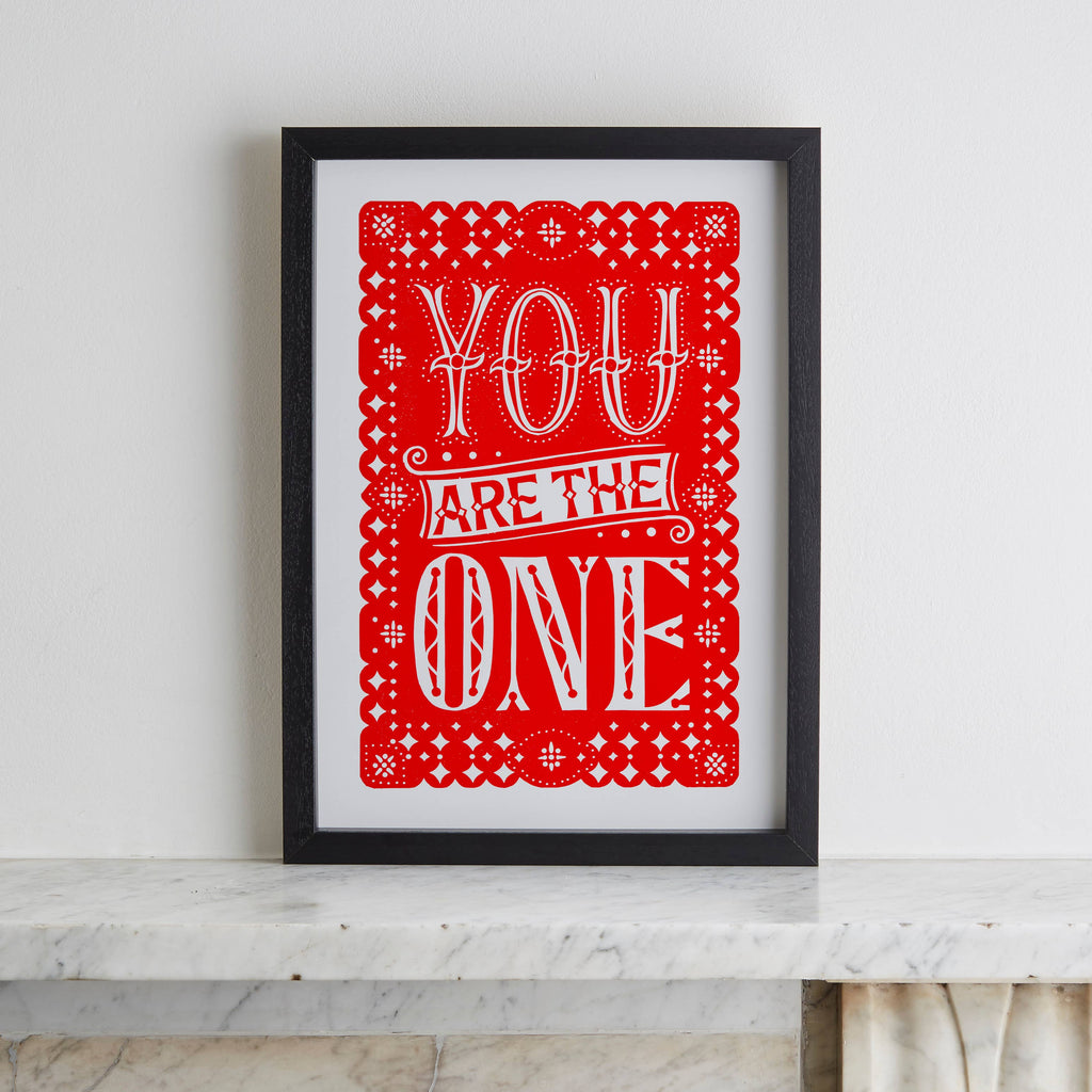 'You Are The One' Linocut