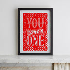 'You Are The One' Linocut