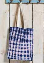 Indigo Tie Dye Cotton Shopping Bag
